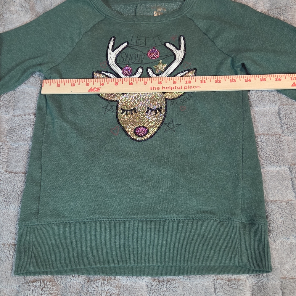 SO Green Reindeer Sweatshirt - Picture 4 of 9